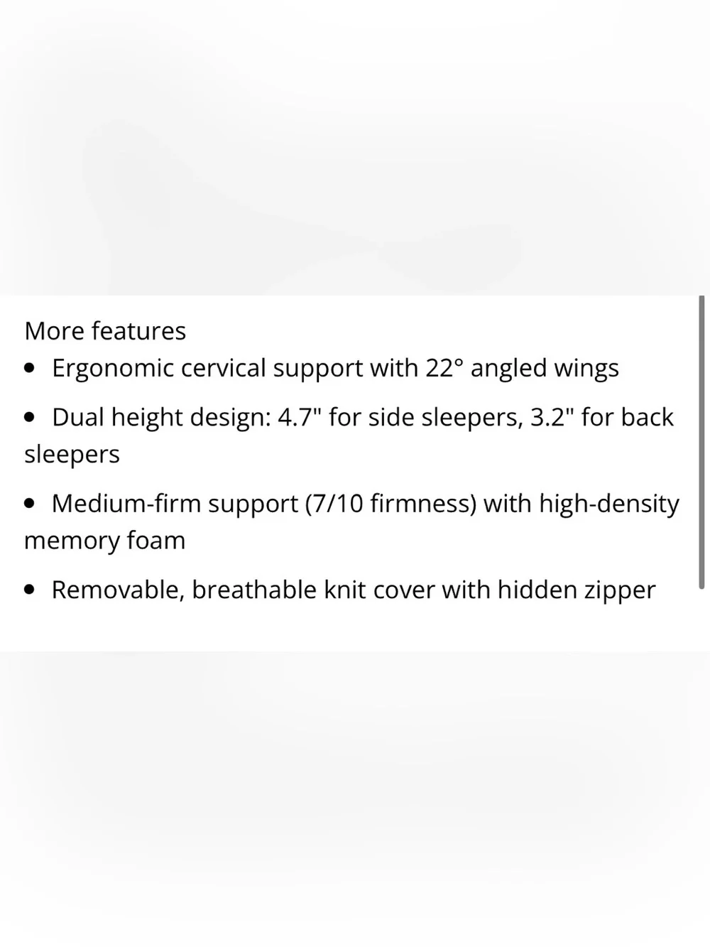 Ergonomic Cervical Memory Foam Sleeping Pillow with 4.2-4.7”H - QUEEN SIZE